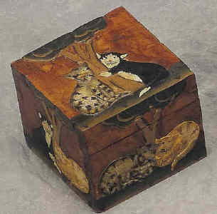 Creatively Yours Cat Small Mahogany Stain Toy Box