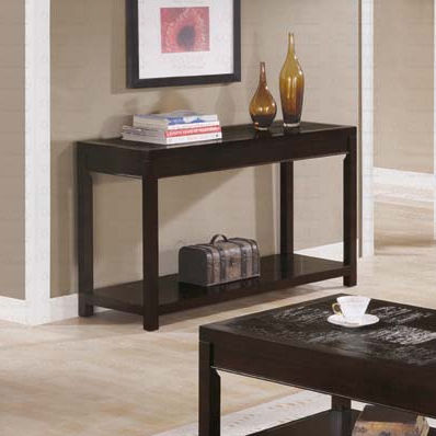 Union Square Contemporary Sofa Table in Cappuccino