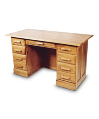 Haugen Home Eight Drawer Desk - FREE Inside Delivery!