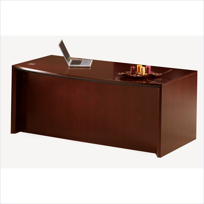 Mayline Group Corsica 66 Inch Bow Front Desk