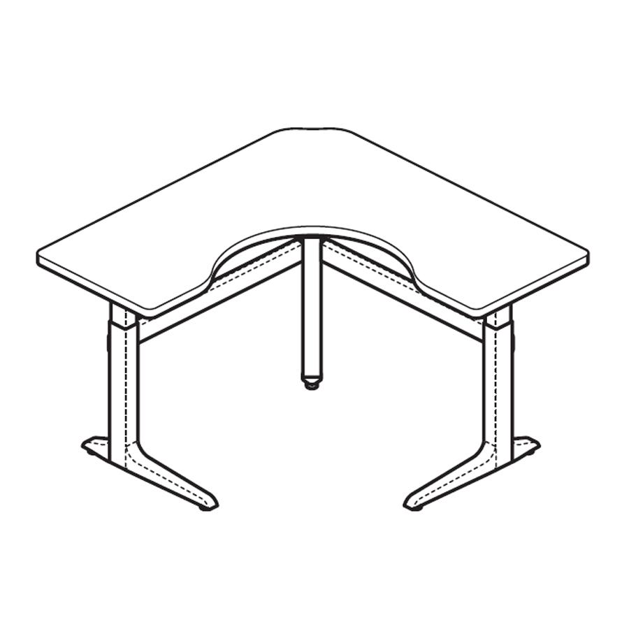 Workrite Sierra Electric Cockpit Corner Workcenter Desk
