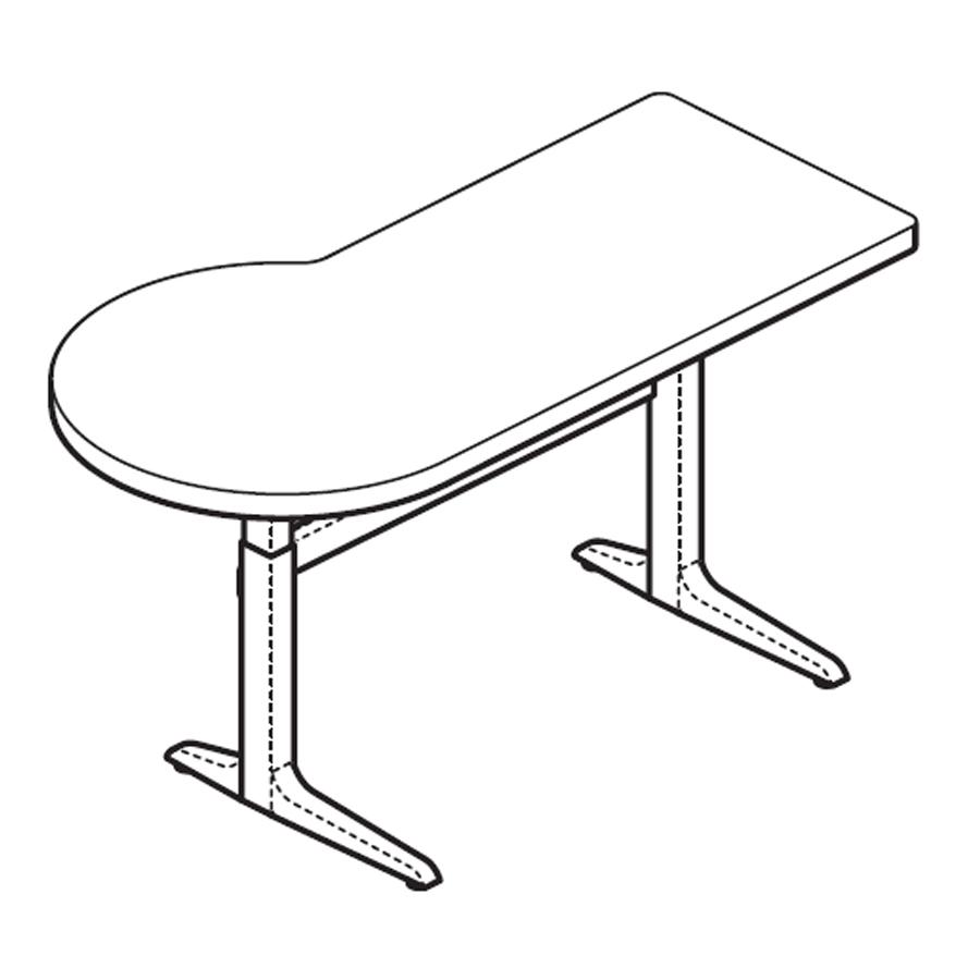 Workrite Sierra Electric P Peninsula Left Workcenter Desk