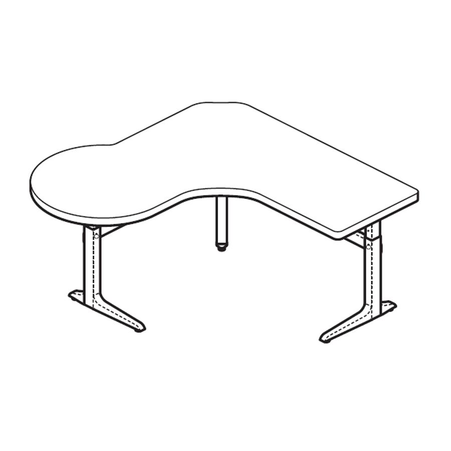 Workrite Sierra Pin P Peninsula Workcenter Left Desk