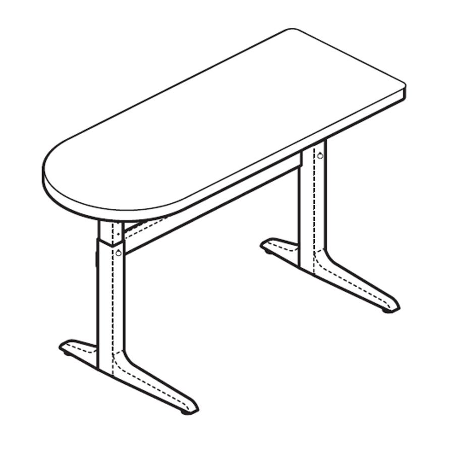 Workrite Sierra Pin Peninsula Left Workcenter Desk