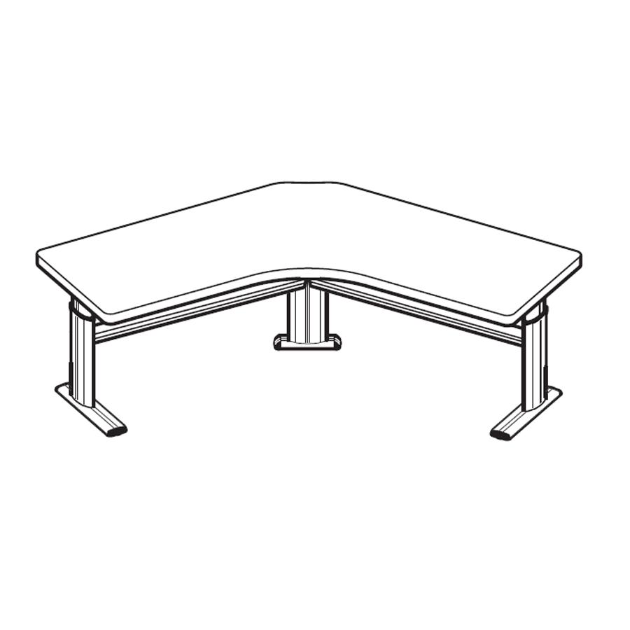 Workrite Sonoma Basic 120 Degree Workcenter Desk