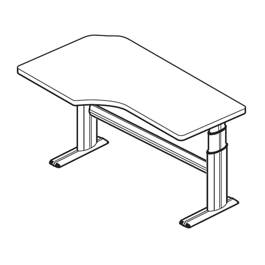 Workrite Sonoma Basic Offset Corner Right 2 Legs Workcenter Desk