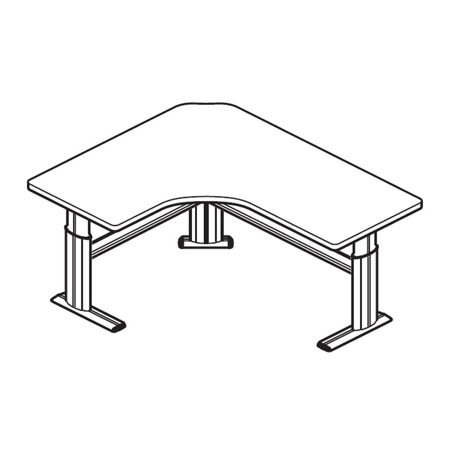 Workrite Sonoma Basic Offset Corner Right Workcenter Desk