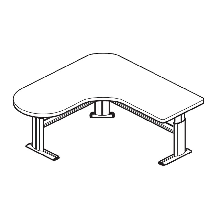 Workrite Sonoma Basic Peninsula Workcenter Left Desk