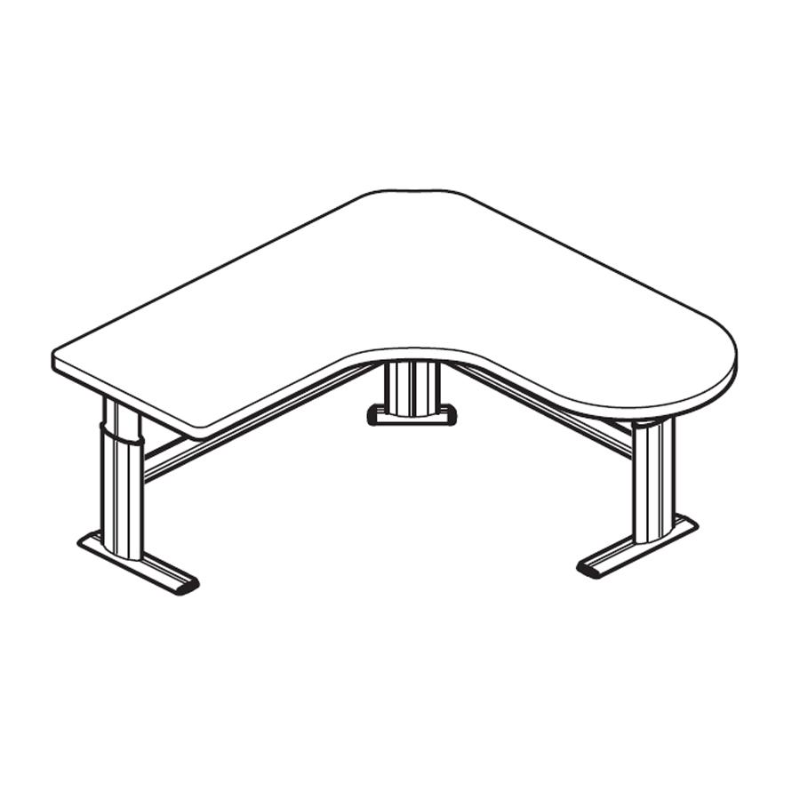 Workrite Sonoma Basic Peninsula Workcenter Right Desk