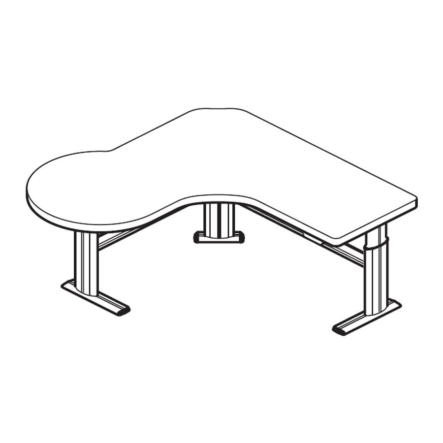 Workrite Sonoma Premium P Peninsula Workcenter Left Desk