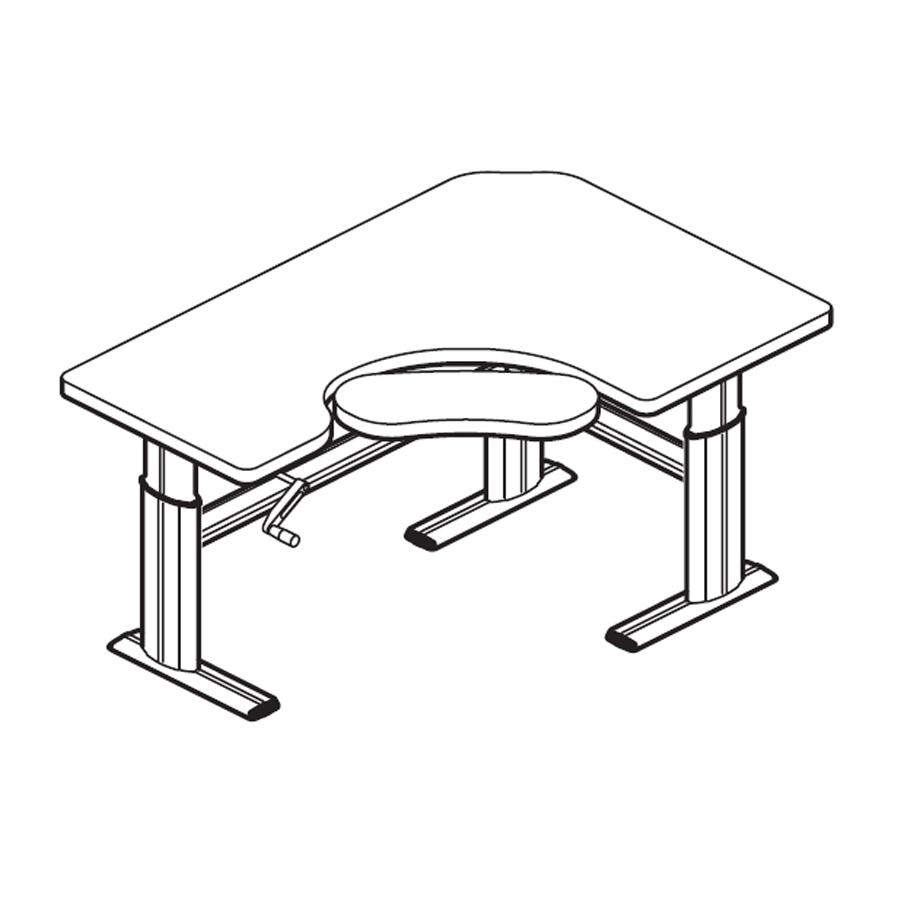 Workrite Sonoma Value Offset Corner Left and Keyboard Cutout Workcenter Desk