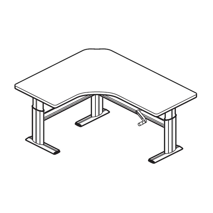 Workrite Sonoma Value Offset Corner Right Workcenter Desk