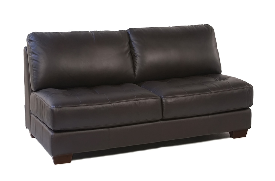 Diamond Sofa Modular Armless Loveseat with Tufted Seat Cushions