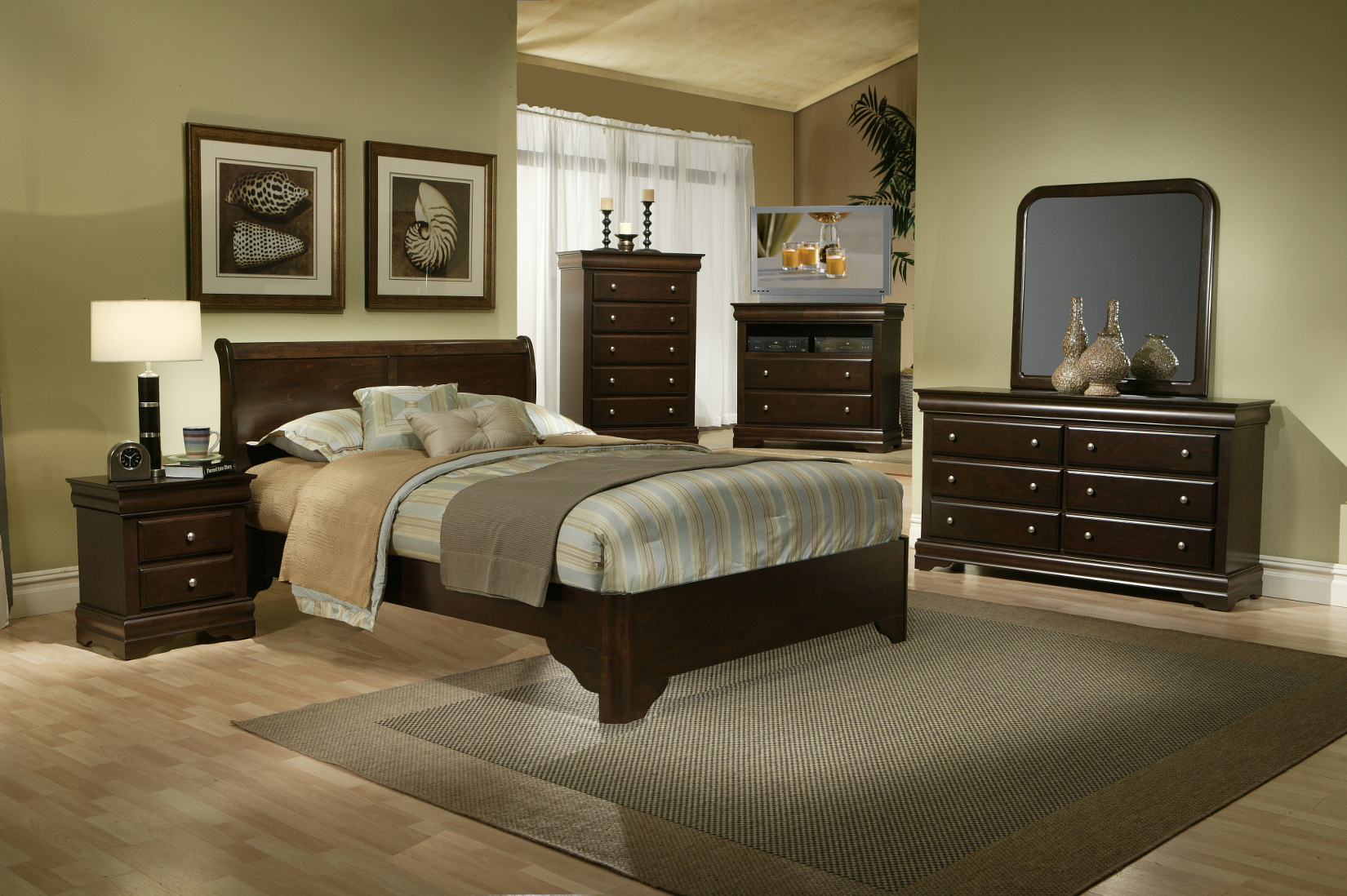 Alpine Furniture  Inc. 3202 Nightstand with 2 Drawers Best Price