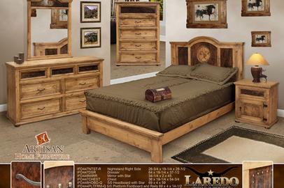 Artisan Home Furniture Laredo Cowhide Nightstand with Door Best Price