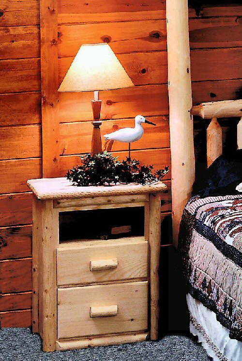 Lakeland Mills Rustic 2 Drawer Nightstand Best Price