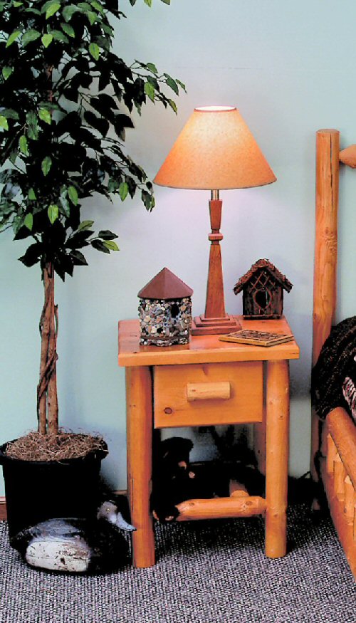 Lakeland Mills Timber Log 1 Drawer Nightstand Best Price