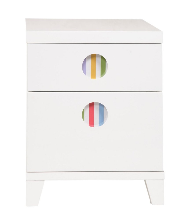 LittleMissMatched LittleMissMatched 2 Drawer Silver Nightstand - BACK TO SCHOOL SPECIAL! Best Price