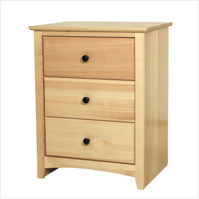 Maco Lifestyles Shaker 23 Inch Solid Pine 3 Drawer Nightstand Best Price