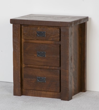Viking Log Furniture Barnwood 3 Drawer Nightstand Best Price