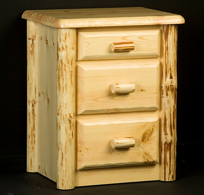 Viking Log Furniture Wilderness 3 Drawers Nightstand
