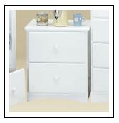 Good Trading 2 Drawer White Nightstand Best Price