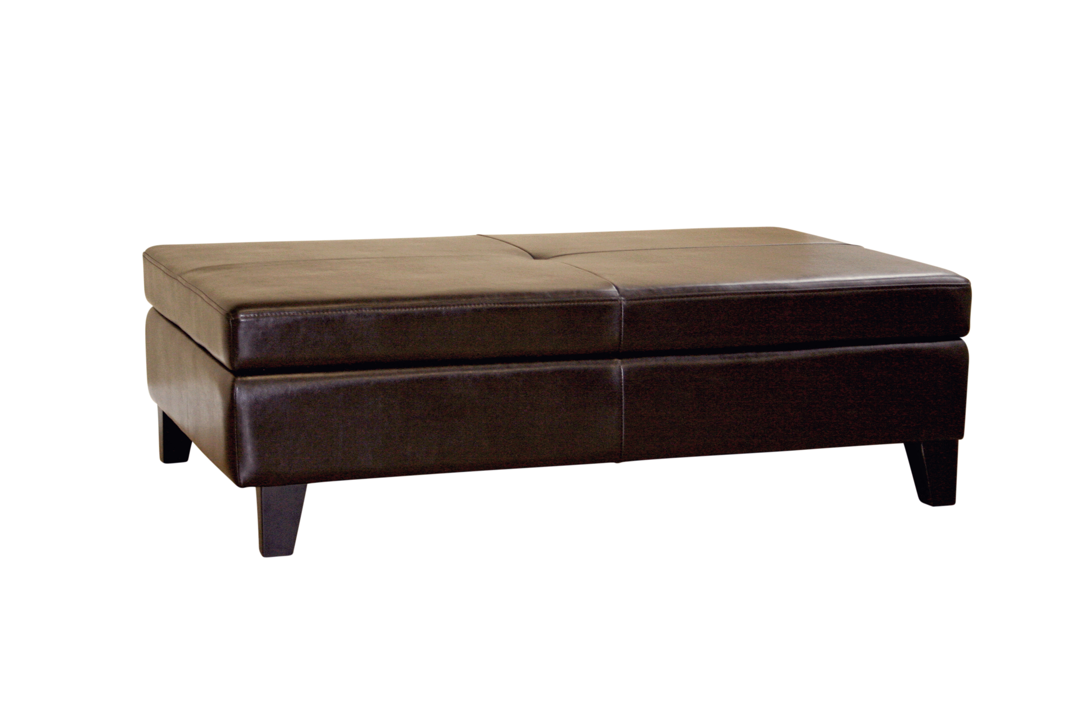 Baxton Studio Baxton Studio Dark Brown Leather Ottoman Y 192 J001