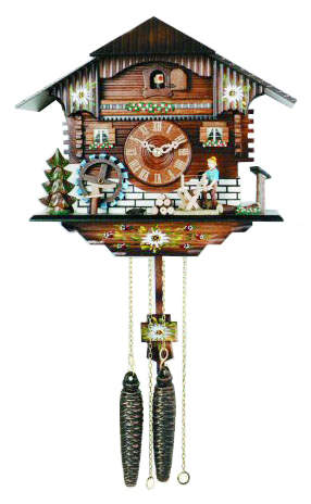 River City 10 inch Wood Sawing Man Cuckoo Clock