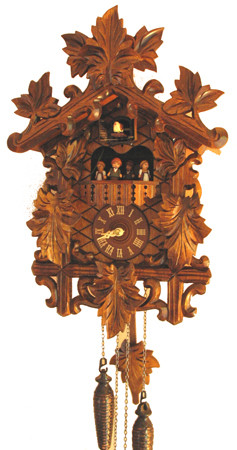 Romba 12 Leaves and Tunes with Dancers Cuckoo Clock