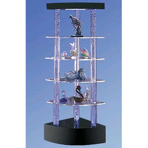 Midwest Tropical Aqua Etagere Shelving 25x25x76 inches Bookcase
