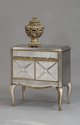 Bassett Mirror Collette Mirrored Chairside Chest Best Price