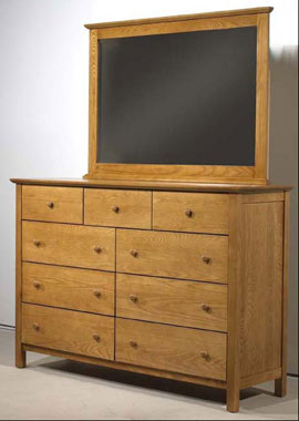 Vermont Tubbs Arlington 3 over 6 Drawer Chest with Mirror by Vermont Tubbs