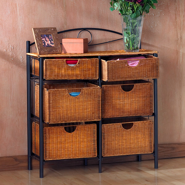 SEI Iron Wicker Storage Chest Best Price