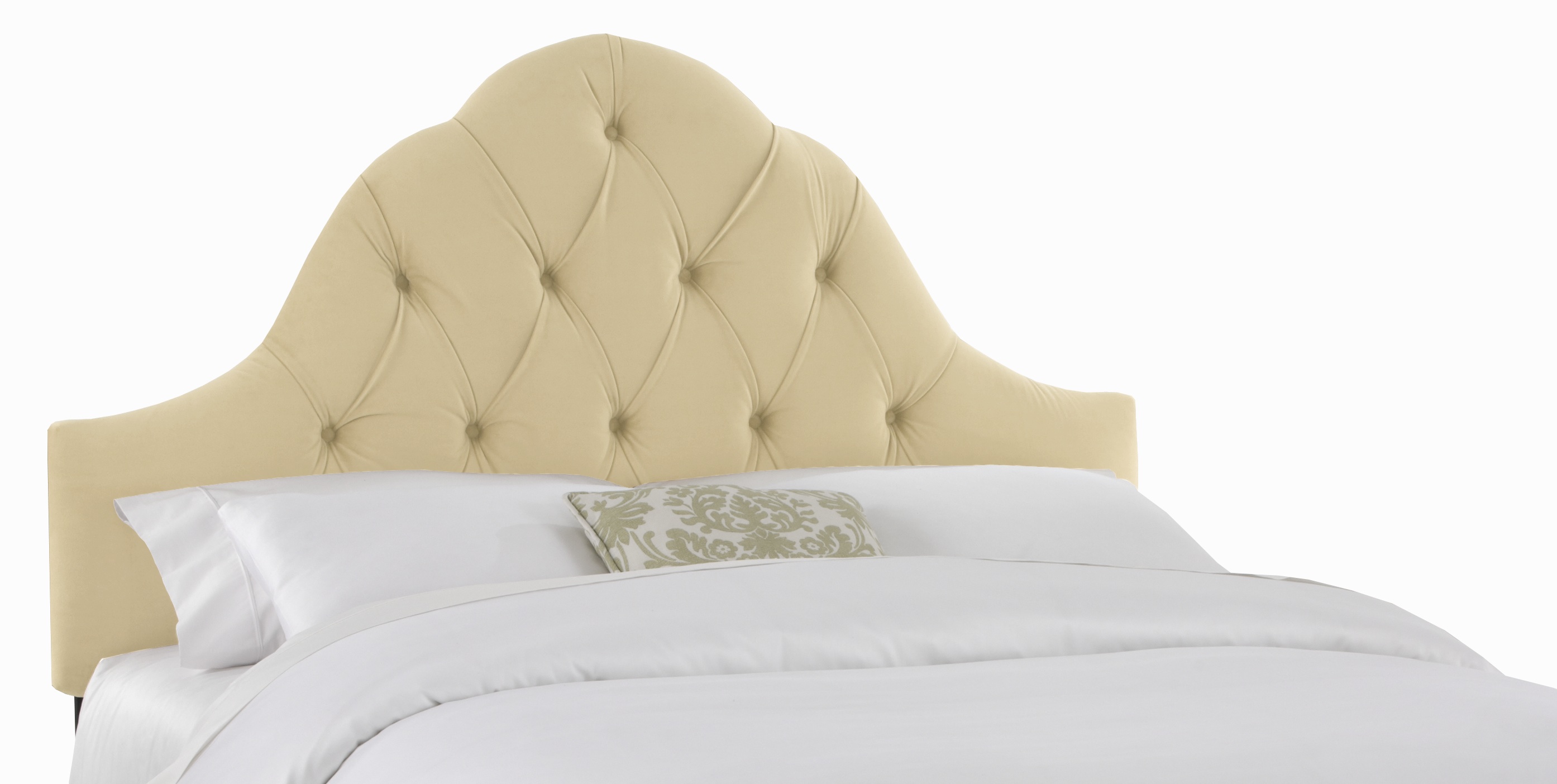 Skyline Furniture Arch Tufted Headboard in Velvet Buckwheat Best Price