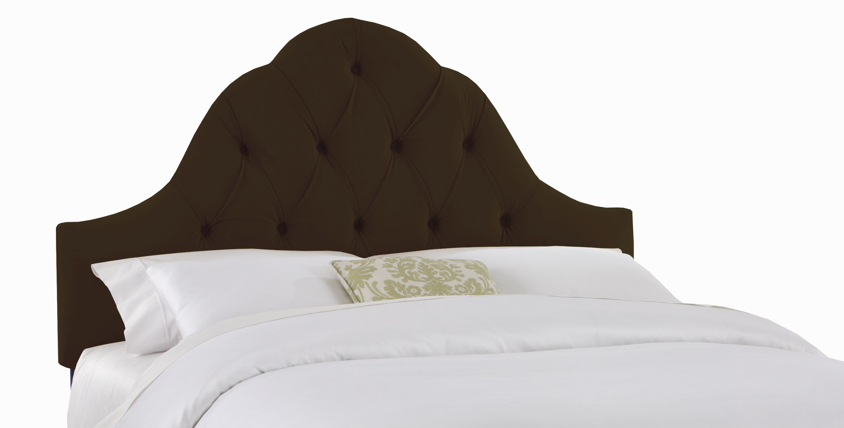 Skyline Furniture Arch Tufted Headboard in Velvet Chocolate Best Price