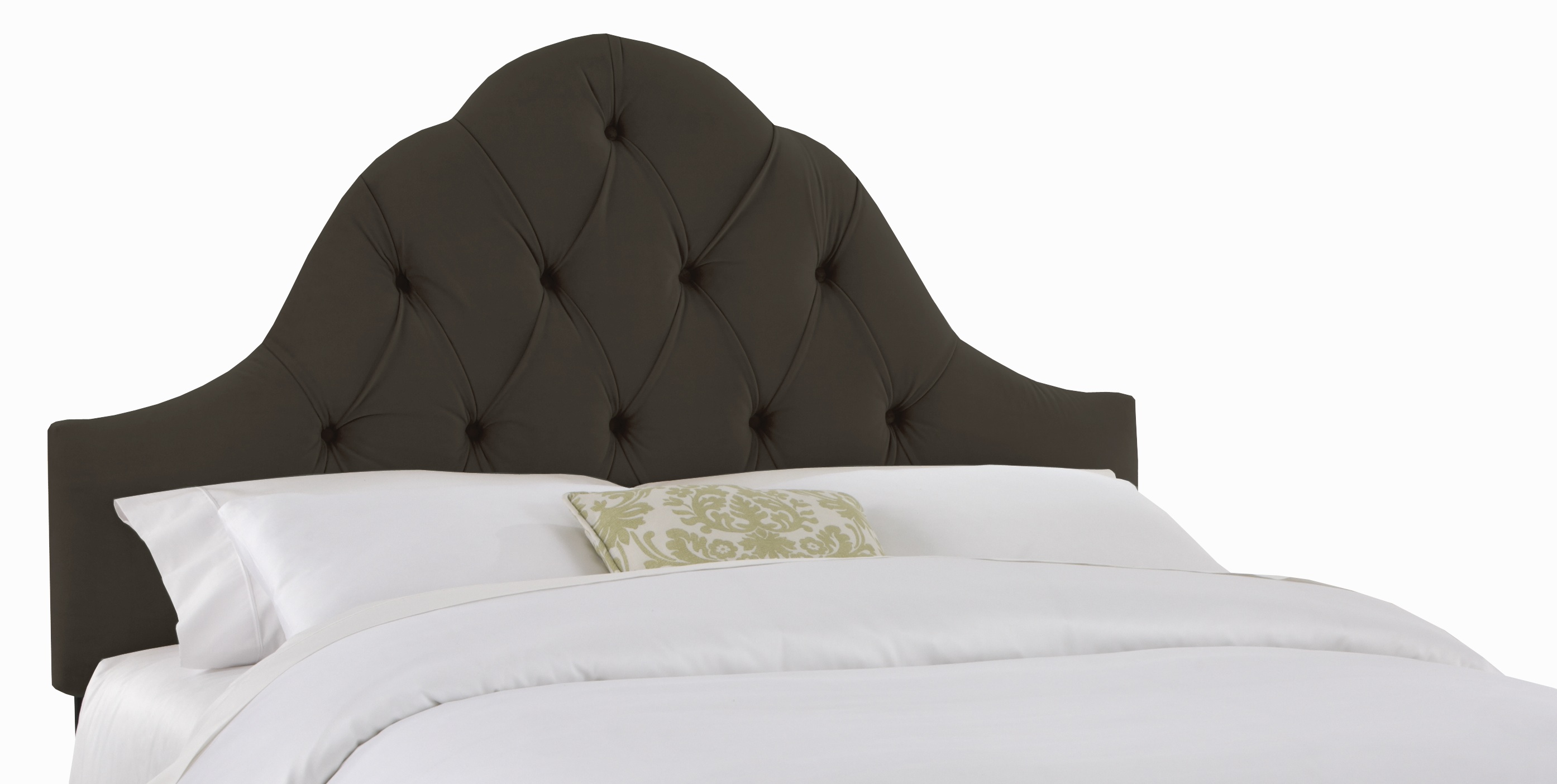 Skyline Furniture Arch Tufted Headboard in Velvet Pewter Best Price