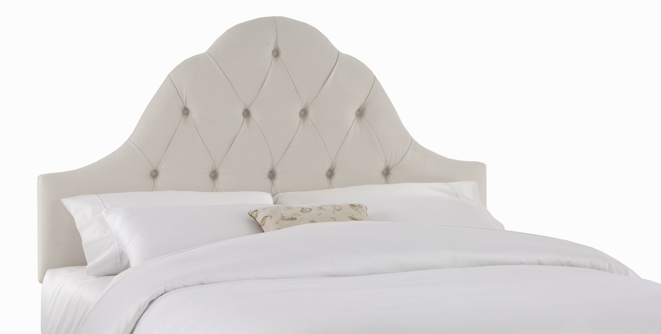 Skyline Furniture Arch Tufted Headboard in Velvet White Best Price