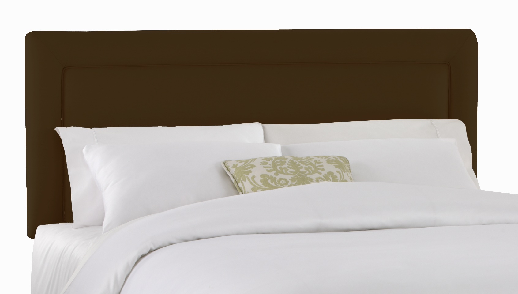 Skyline Furniture Border Headboard in Twill Chocolate Best Price