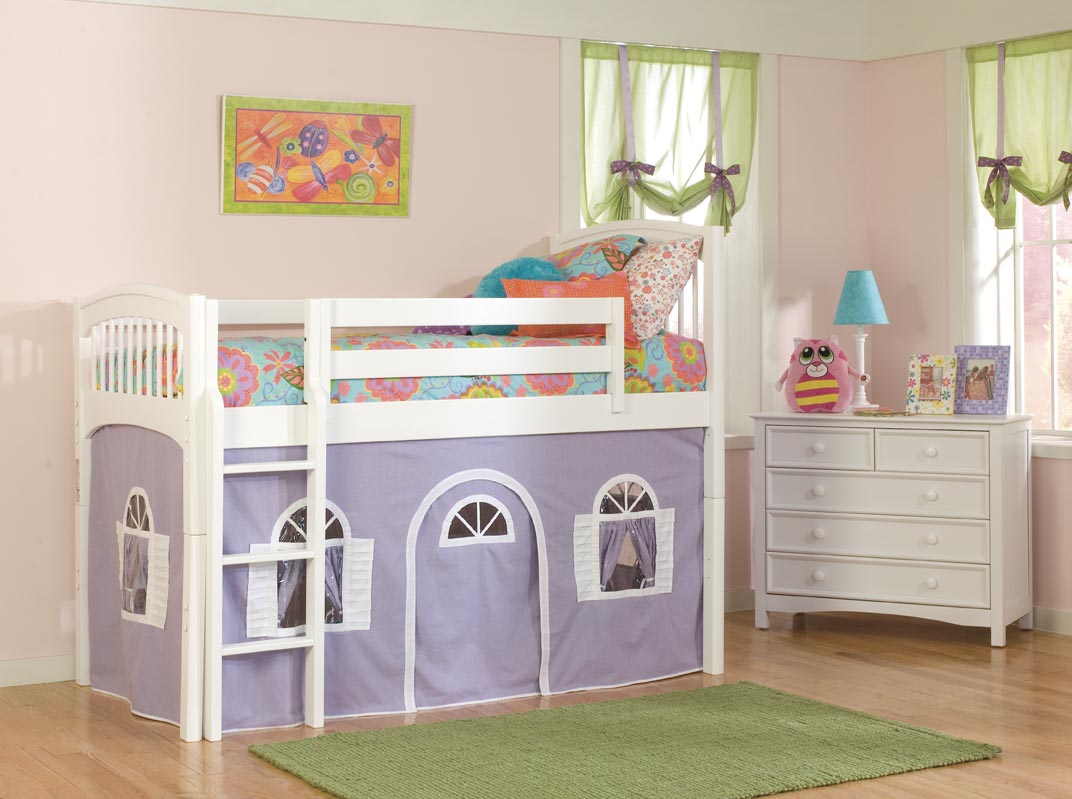 Bolton Furniture Windsor Twin Size Low Loft with Optional Tent Tower and Slide Best Price