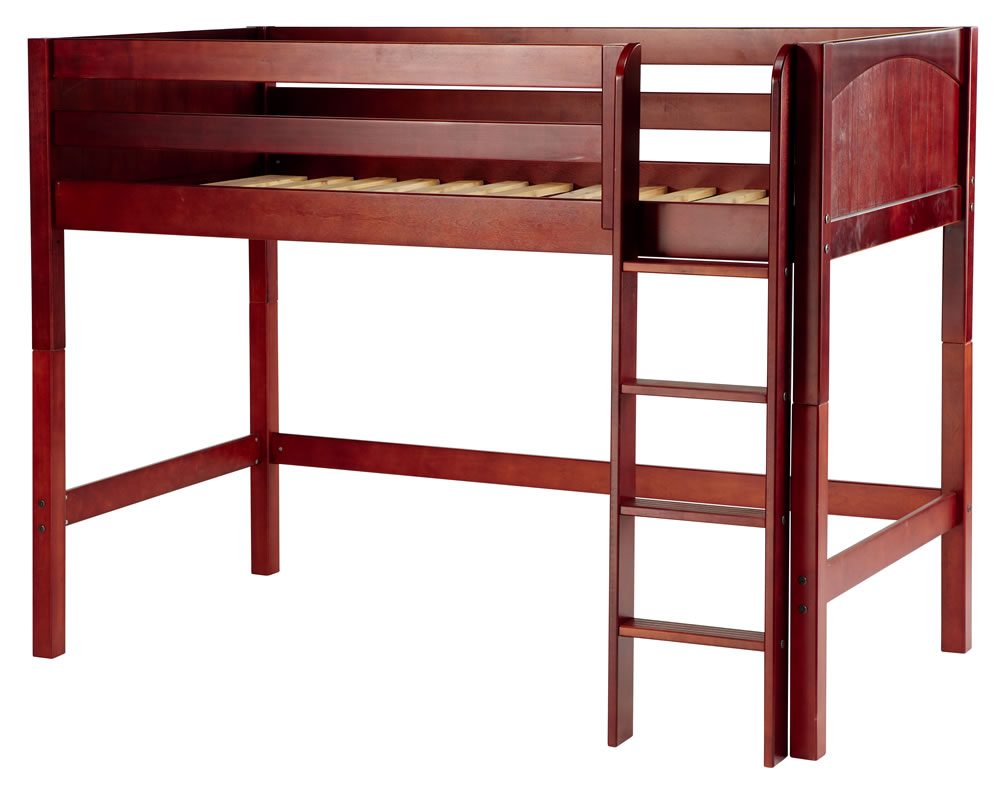 Maxtrix Full Size Mid High Loft Bed w. Straight Ladder Best Price