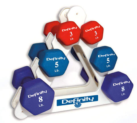 CAP Barbell 3 - 8 lbs Neoprene Dumbbell Set - Fast FREE FedEx Shipping! by CAP Barbell