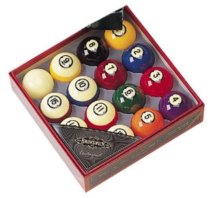 Cue & Case Brunswick Centennial Pool Ball Set - Fast FREE FedEx Shipping! by Cue & Case