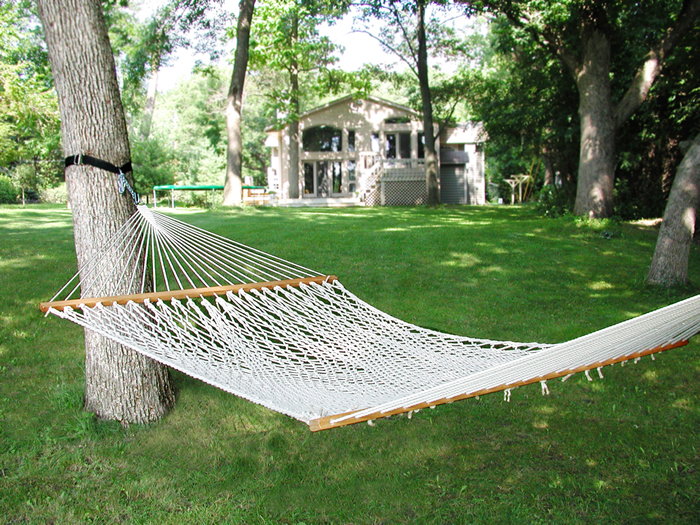 Algoma 13 Foot 2-Point Double Size Cotton Rope Hammock