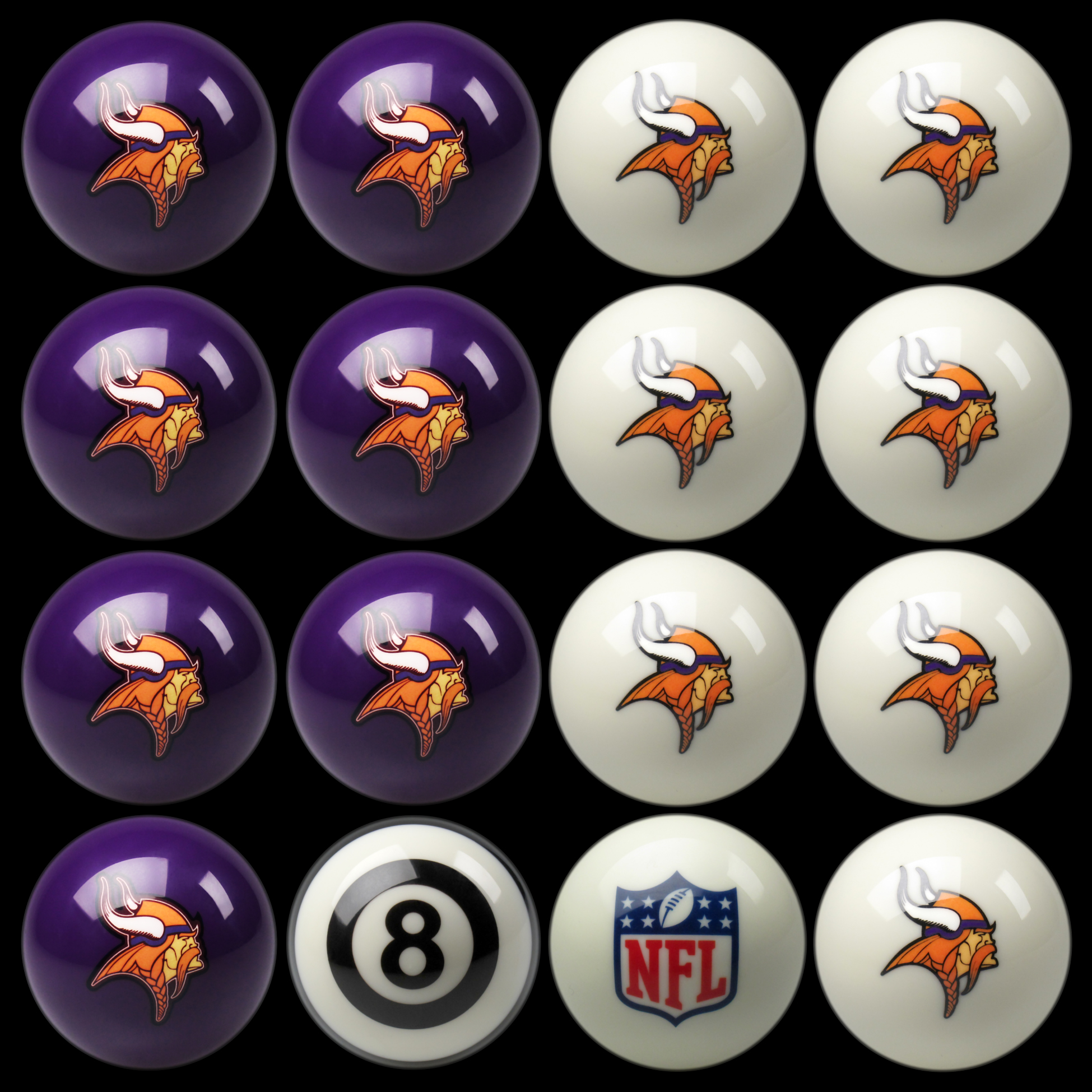 Imperial Minnesota Vikings Team Billiard Ball Set