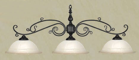 Midnight Flame Lighting Santex Black Fancy Billiard Pool Table Light