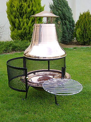 Unique Arts Chiminea Combo with Screen Fire Pit