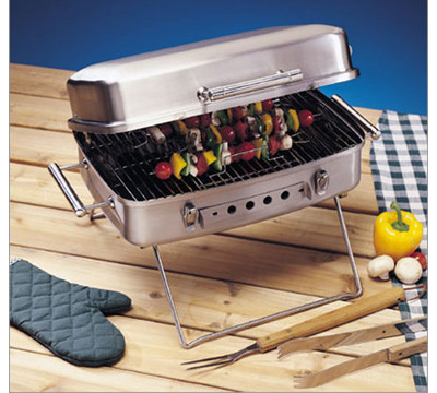 Arctic Products Stainless Steel Deluxe Portable Suitcase Charcoal Grill