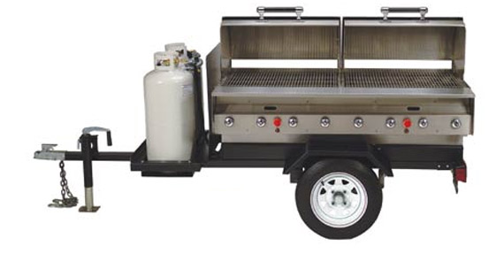 Grillco LP Gas Grill - Mobile Trailer Unit with Nickel Plated Grates by Grillco