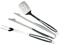 Beefeater 3 Piece Tool Set Stainless Steel Spatula Tongs Fork