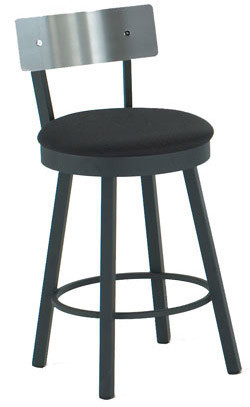 Amisco Lauren Swivel Stool with Stainless Steel Backrest (40493)